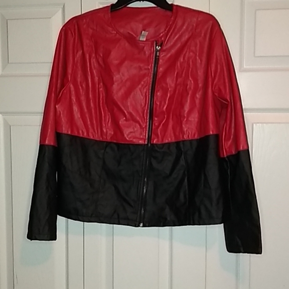 Jackets & Blazers - Red jacket pleather